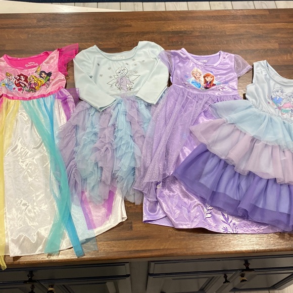 Dresses Bundle Of Girls 4t Disney Princesses Dressesnightgowns Poshmark